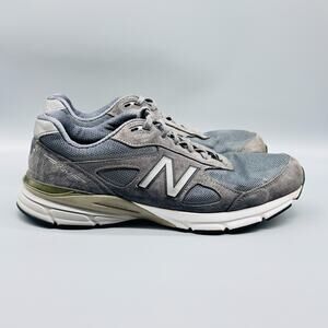 New Balance Shoes Men 13 Gray Suede 990v4 Mesh Running Classic USA Sneakers OG